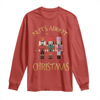 Funny Xmas Nutcracker Long Sleeve Shirt Nuts About Christmas Snowflake