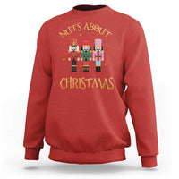 Funny Xmas Nutcracker Sweatshirt Nuts About Christmas Snowflake - Wonder Print Shop