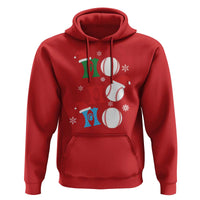 Funny Christmas Baseball Hoodie Triple Ho Sport Santa Hat