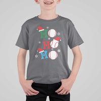 Funny Christmas Baseball T Shirt For Kid Triple Ho Sport Santa Hat - Wonder Print Shop