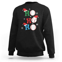 Funny Christmas Baseball Sweatshirt Triple Ho Sport Santa Hat - Wonder Print Shop