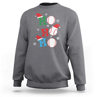 Funny Christmas Baseball Sweatshirt Triple Ho Sport Santa Hat - Wonder Print Shop