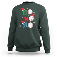 Funny Christmas Baseball Sweatshirt Triple Ho Sport Santa Hat - Wonder Print Shop