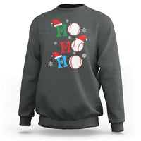 Funny Christmas Baseball Sweatshirt Triple Ho Sport Santa Hat - Wonder Print Shop