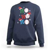 Funny Christmas Baseball Sweatshirt Triple Ho Sport Santa Hat - Wonder Print Shop