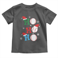 Funny Christmas Baseball Toddler T Shirt Triple Ho Sport Santa Hat