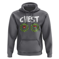 Funny Christmas Couple Hoodie Chest Nuts Bauble Xmas Wreath