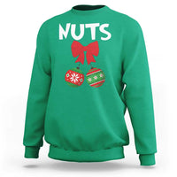 Funny Christmas Couple Sweatshirt Chest Nuts Baubles - Wonder Print Shop