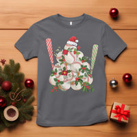 Funny Christmas Baseball T Shirt Santa Sports Balls Snow Xmas Tree - Wonder Print Shop