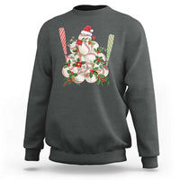 Funny Christmas Baseball Sweatshirt Santa Sports Balls Snow Xmas Tree - Wonder Print Shop