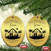 Christian Xmas Christmas Ornament And She Shall Bring Forth A Son And Thou Shalt Call His Name Jesus - Wonder Print Shop