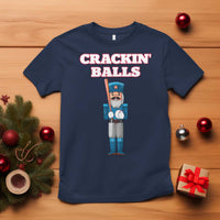 Funny Nutcracker Baseball T Shirt Crackin' Balls Baseball Players - Wonder Print Shop