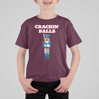 Funny Nutcracker Baseball T Shirt For Kid Crackin' Balls Baseball Players - Wonder Print Shop
