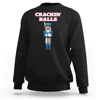 Funny Nutcracker Baseball Sweatshirt Crackin' Balls Baseball Players - Wonder Print Shop
