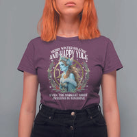 Yule T Shirt For Women Merry Winter Solstice And Happy Yule Marzanna Xmas - Wonder Print Shop