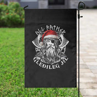 Christmas Viking Garden Flag All Father Gledileg Jol Vintage Santa Odin - Wonder Print Shop