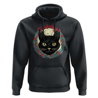 Funny Yule Cat Hoodie Jólakötturinn Yule Christmas Black Cat