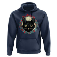 Funny Yule Cat Hoodie Jólakötturinn Yule Christmas Black Cat