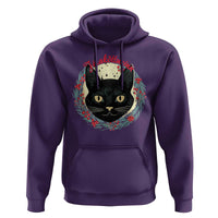 Funny Yule Cat Hoodie Jólakötturinn Yule Christmas Black Cat