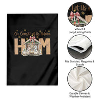 Oh Come Let Us Adore Him Garden Flag Christian Christmas Nativity Scene - Wonder Print Shop