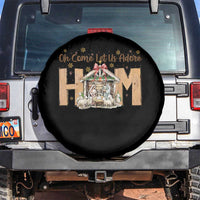 Oh Come Let Us Adore Him Spare Tire Cover Christian Christmas Nativity Scene - Wonder Print Shop
