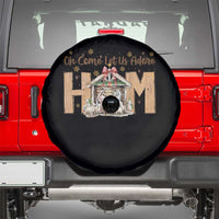 Oh Come Let Us Adore Him Spare Tire Cover Christian Christmas Nativity Scene - Wonder Print Shop