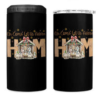 Oh Come Let Us Adore Him 4 in 1 Can Cooler Tumbler Christian Christmas Nativity Scene - Wonder Print Shop