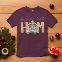 Oh Come Let Us Adore Him T Shirt Christian Christmas Nativity Scene - Wonder Print Shop