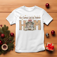 Oh Come Let Us Adore Him T Shirt Christian Christmas Nativity Scene - Wonder Print Shop