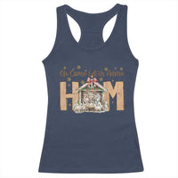 Oh Come Let Us Adore Him Racerback Tank Top Christian Christmas Nativity Scene - Wonder Print Shop