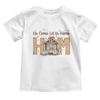Oh Come Let Us Adore Him Toddler T Shirt Christian Christmas Nativity Scene - Wonder Print Shop
