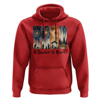 Christian Christmas Hoodie A Savior Is Born Jesus Nativity Scene - Wonder Print Shop