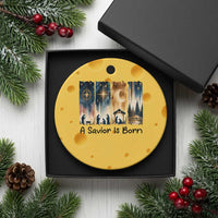 Christian Xmas Ceramic Ornament A Savior Is Born Jesus Nativity Scene - Wonder Print Shop