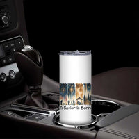 Christian Christmas Skinny Tumbler A Savior Is Born Jesus Nativity Scene - Wonder Print Shop