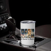 Christian Christmas Tumbler Cup A Savior Is Born Jesus Nativity Scene - Wonder Print Shop