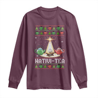 Funny Christmas Tea Lover Long Sleeve Shirt Nativi Tea Nativity Scene Christian Xmas - Wonder Print Shop