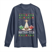 Funny Christmas Tea Lover Long Sleeve Shirt Nativi Tea Nativity Scene Christian Xmas - Wonder Print Shop