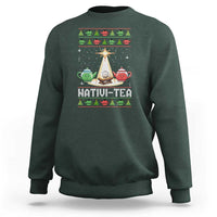 Funny Christmas Tea Lover Sweatshirt Nativi Tea Nativity Scene Christian Xmas - Wonder Print Shop