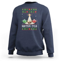 Funny Christmas Tea Lover Sweatshirt Nativi Tea Nativity Scene Christian Xmas - Wonder Print Shop
