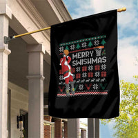 Funny Black Santa Christmas Basketball Garden Flag Merry Swishmass Xmas Sport - Wonder Print Shop