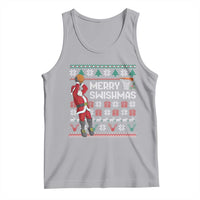 Funny Black Santa Christmas Basketball Tank Top Merry Swishmass Xmas Sport - Wonder Print Shop