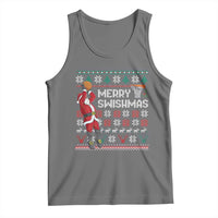 Funny Black Santa Christmas Basketball Tank Top Merry Swishmass Xmas Sport - Wonder Print Shop