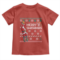 Funny Black Santa Christmas Basketball Toddler T Shirt Merry Swishmass Xmas Sport - Wonder Print Shop