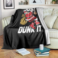 Funny Christmas Basketball Throw Blanket Just Dunk It Xmas Santa Sport - Wonder Print Shop