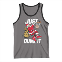 Funny Christmas Basketball Tank Top Just Dunk It Xmas Santa Sport - Wonder Print Shop