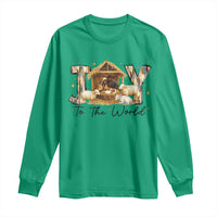 African American Christmas Nativity Scene Long Sleeve Shirt Joy To The World Afro Black Jesus - Wonder Print Shop
