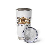African American Christmas Nativity Scene Tumbler Cup Joy To The World Afro Black Jesus - undefined
