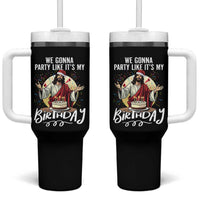 Funny Christian Christmas Birthday Tumbler With Handle We Gonna Party Like It Is My Birthday - Wonder Print Shop