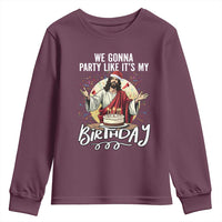 Funny Christian Christmas Birthday Youth Sweatshirt We Gonna Party Like It Is My Birthday - Wonder Print Shop