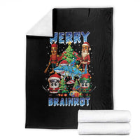 Funny Italian Brainrot Meme Christmas Throw Blanket Merry Brainrot Xmas Gen Alpha - Wonder Print Shop